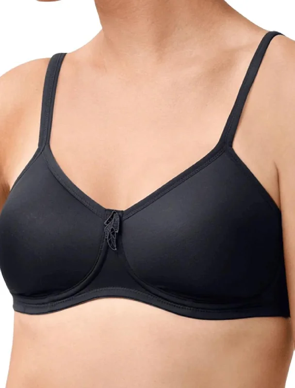 Amoena Lara Bra Wire Free Padded Mastectomy Bra, Black | Black Amoena Mastectomy Bra