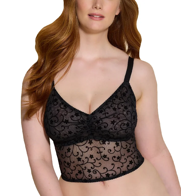 Cosabella Annabella Flock CURVY Cropped Cami (ABFLK1874) - Black
